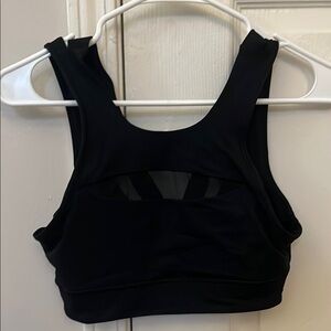 Lululemon Black Sports Bra with Racerback and Mesh Detail